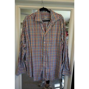 Peter Millar Multicolor Check Sport Shirt Button Down Size XL